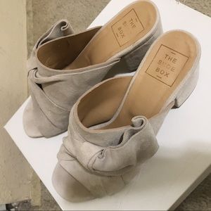 The Shoe Box Heeled Suede Sandal